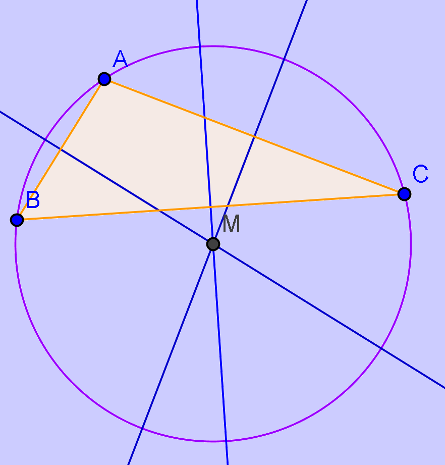 comment construire un cercle circonscrit d'un triangle quelconque