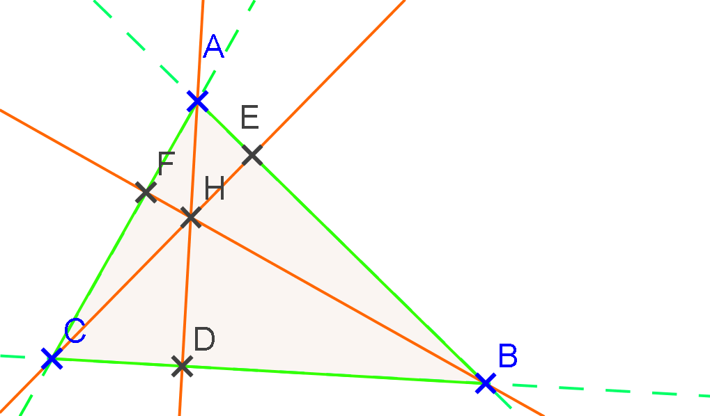 comment construire les 3 hauteurs d'un triangle