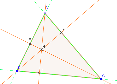 Cliquer pour afficher les hauteurs d'un triangle en dynamique